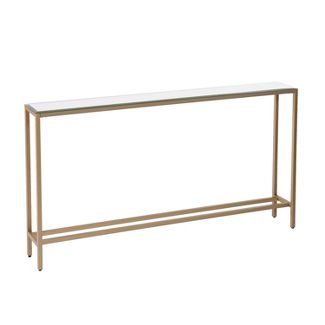 Photo 1 of (LEG COSMETIC DAMAGES) Dillard Narrow Long Console Table Deep Gold - Aiden Lane

