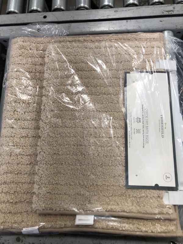 Photo 2 of 2pk Quick Dry Bath Rug Set - Threshold™24 Inches (L) x 17 Inches (W)
34 Inches (L) x 20 Inches (W)