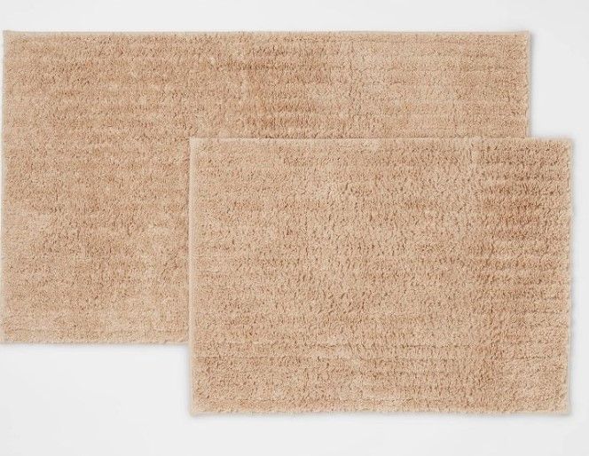 Photo 1 of 2pk Quick Dry Bath Rug Set - Threshold™24 Inches (L) x 17 Inches (W)
34 Inches (L) x 20 Inches (W)