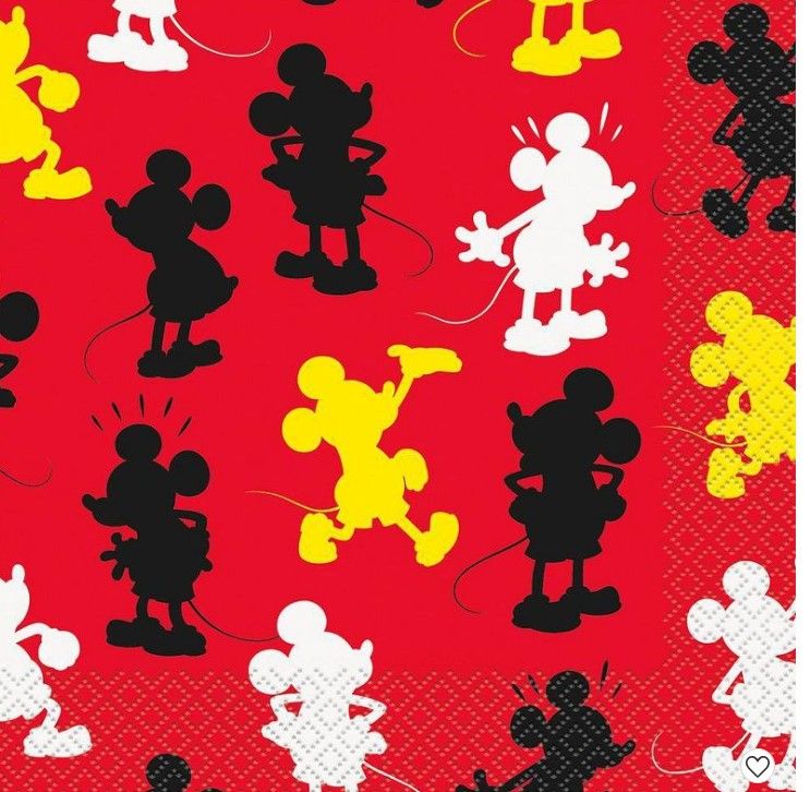 Photo 1 of 13 pack - Mickey Mouse & Friends 16ct Disposable Napkin -Party Napkins measure 6.5" x 6.5"


