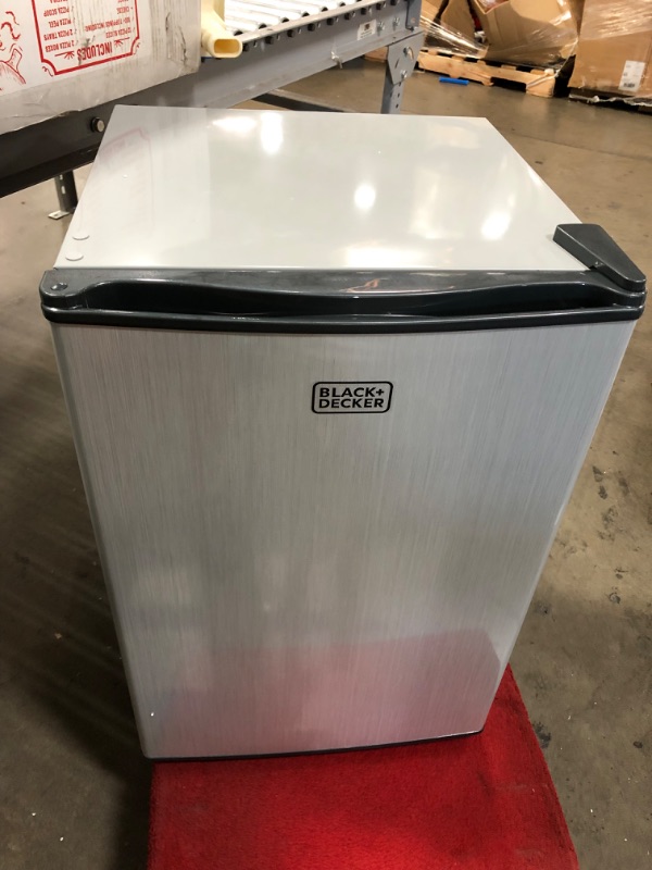 Photo 8 of ***PARTS ONLY*** BLACK+DECKER 2.5 cu. ft. Mini Fridge in Silver