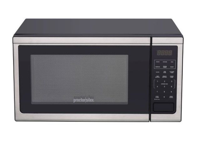 Photo 1 of Proctor Silex 1.1 cu ft 1000 Watt Microwave Oven - Stainless Steel (Brand May Vary)

