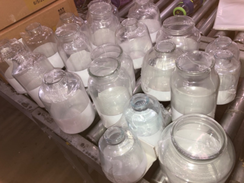 Photo 1 of 18 pack of glass dipped vases - different sizes 