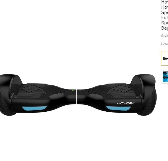 Photo 1 of Hover-1 Helix Electric Hoverboard | 7MPH Top Speed, 4 Mile Range, 6HR Full-Charge, Built-in Bluetooth Speaker, Rider Modes: Beginner to Expert
