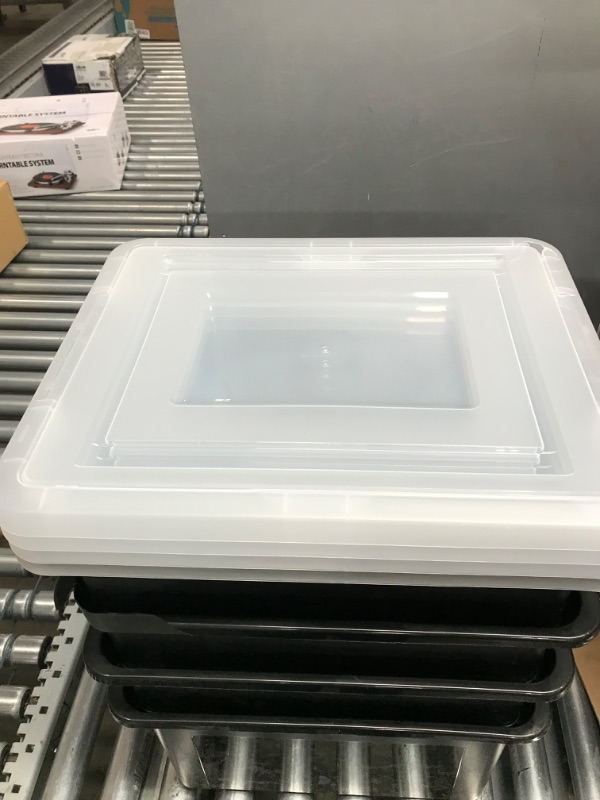 Photo 1 of 4 STO CONTAINERS 17 "X10" BLACK WITH CLEAR LIDS