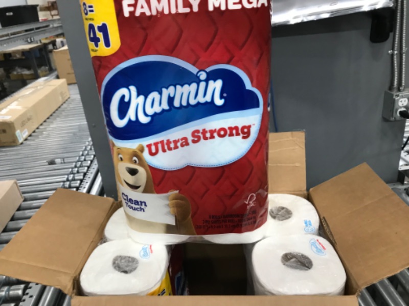 Photo 2 of Charmin Ultra Strong Clean Touch Toilet Paper, 24 Family Mega Rolls = 123 Regular Rolls CHRM 24FM (New)