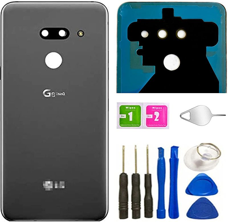 Photo 1 of G8 ThinQ Back Cover Glass Replacement Parts for LG G8 ThinQ G820UM0 G820UM1 G820TM G820UM G820QM8/M5/M7 All Model with Tools and Tape (Gray)
