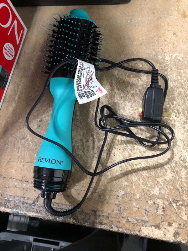 Photo 2 of Revlon One Step Hair Dryer and Volumizer Hot Air Brush, Teal