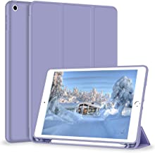 Photo 1 of Divufus Case for iPad 10.2 inch 2021/2020/2019, Lightweight Slim Auto Sleep/Wake Trifold Stand Smart Cover, Soft TPU Pencil Holder Case for iPad 10.2 9th/8th/7th Generation, Lavender
