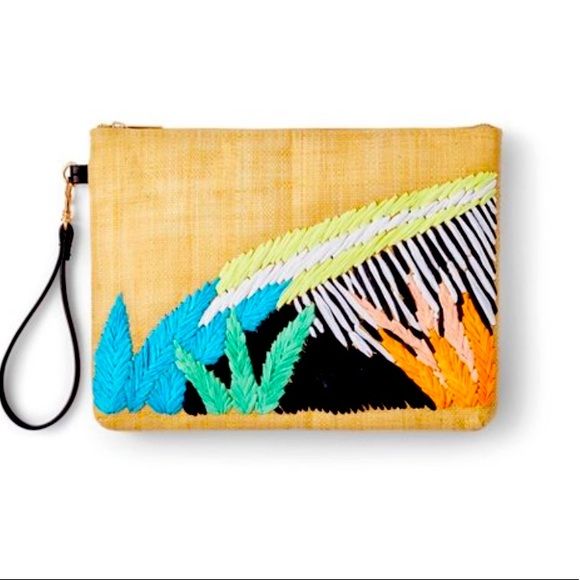 Photo 1 of Abstract Botanical Embroidered Clutch from Tabitha Brown for Target.
