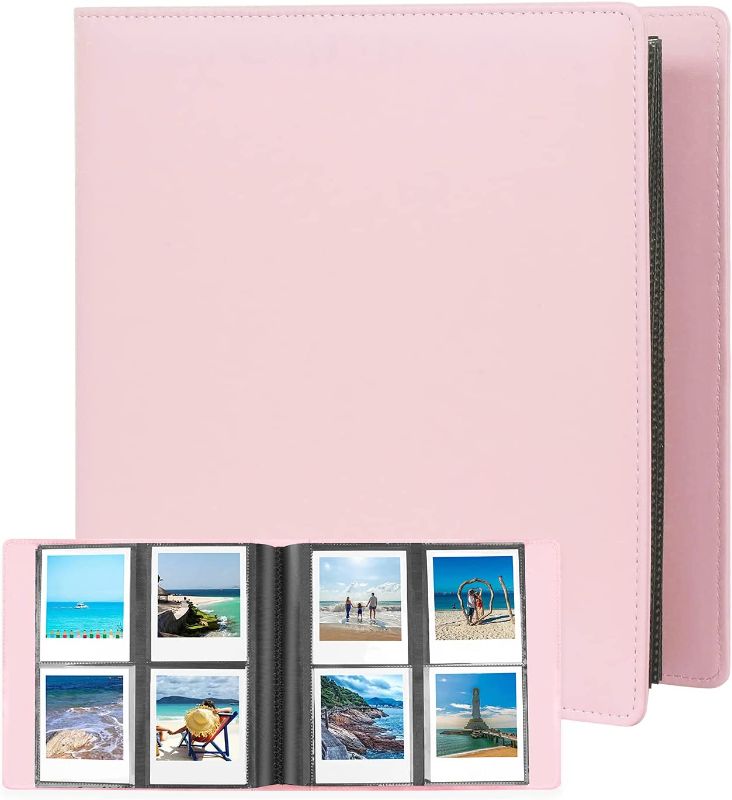 Photo 1 of 192 Pockets Photo Album for Fujifilm Instax Wide 300 Camera, Polaroid 600 i-Type Film Album, Extra Large Picture Albums for Polaroid Now OneStep2 OneStep+ Instant Camera, POP Lab Print Camera (Pink)
