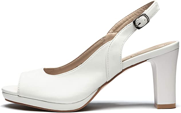Photo 1 of DREAM PAIRS Women’s Sexy High Chunky Heels Peep Toe Platform Block Slingback Dress Pumps Shoes 10
