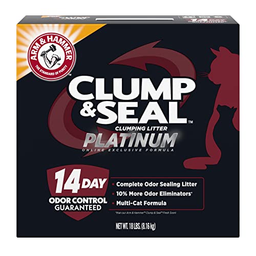 Photo 1 of Arm & Hammer Litter Platinum Clump & Seal Cat Litter, 18-lb Box
