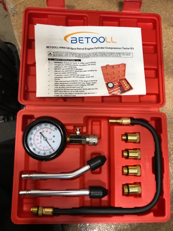 Photo 1 of  petrol engine cylinder compression tester gauge kit 