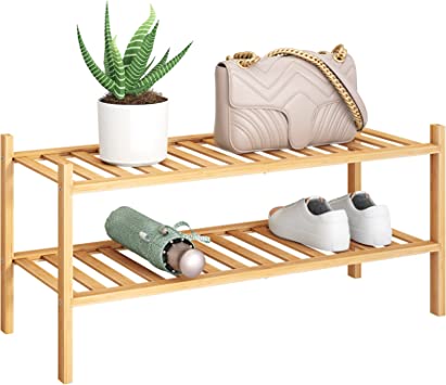 Photo 1 of 2-Tier Bamboo Shoe Rack 