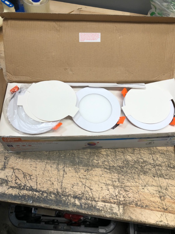 Photo 1 of 6 Pack] CLOUDY BAY 4inch Smart Wifi LED Recessed Lights,RGBCW Color Changing Recessed Lighting,Compatible with Alexa and Google Home Assistant,No Hub Required,10W 2700K-6500K,CRI90+ WET Location
