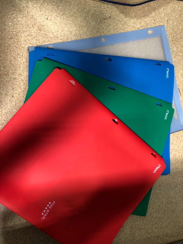 Photo 2 of 8ct Tabbed Plastic Index Dividers with Pockets - up & up™

4 colored folers