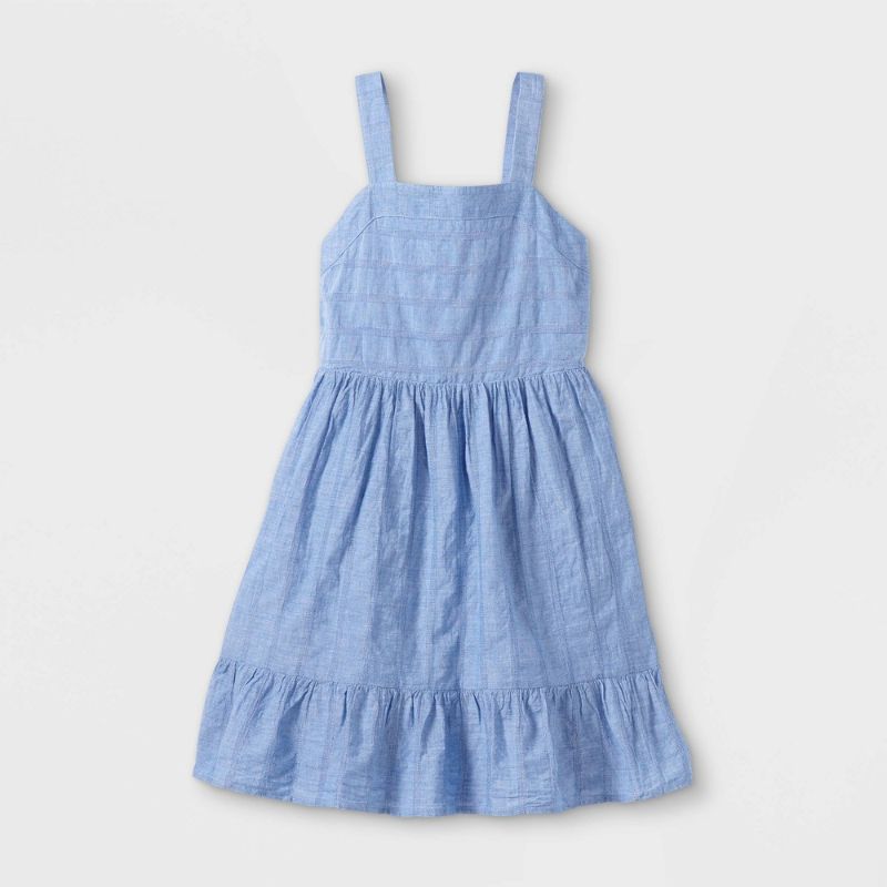 Photo 1 of Girls' Tie-Back Sleeveless Woven Dress - Cat & Jack™, L10/12