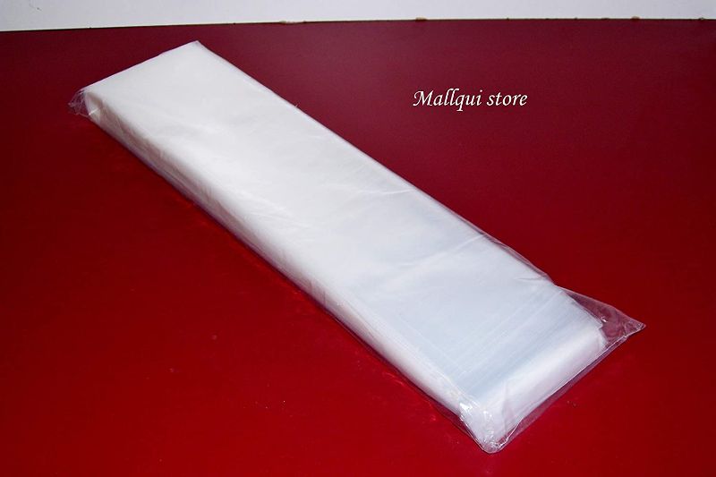 Photo 1 of 100 Clear Poly Bags 3 x 36 Plastic Poster Sleeves Open Top ULINE Best 2 MIL Thick
