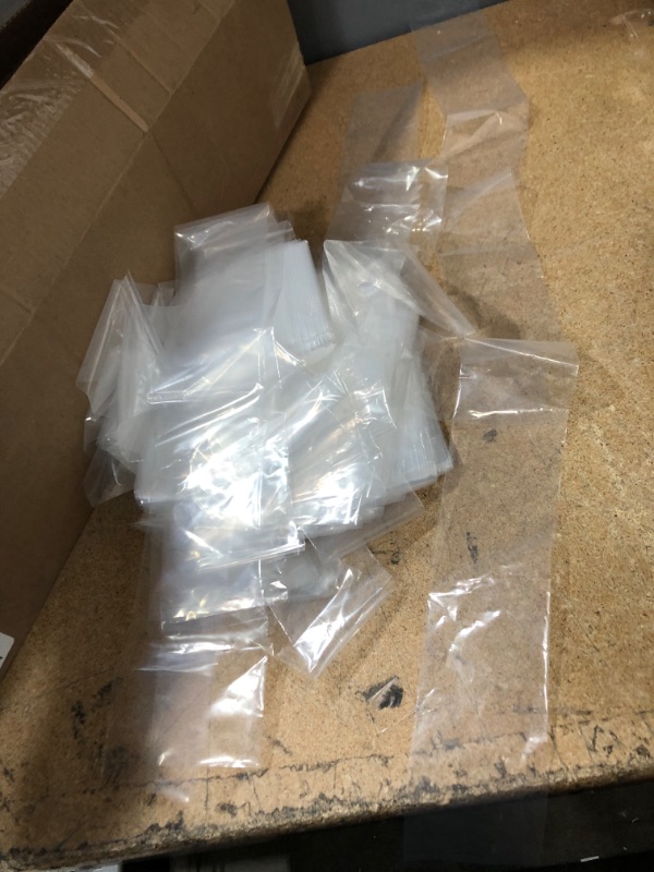 Photo 2 of 100 Clear Poly Bags 3 x 36 Plastic Poster Sleeves Open Top ULINE Best 2 MIL Thick
