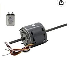 Photo 1 of [FBA] FASCO Produced Amazon Fulfilling D1092 Motor for RV with a FASCO Recommended Capacitor by OEM Mania Air Conditioner Motor 1/3 HP, 115 Volts, 1675 RPM, 2 Speed, 3.4 Amps, Double Shaft

