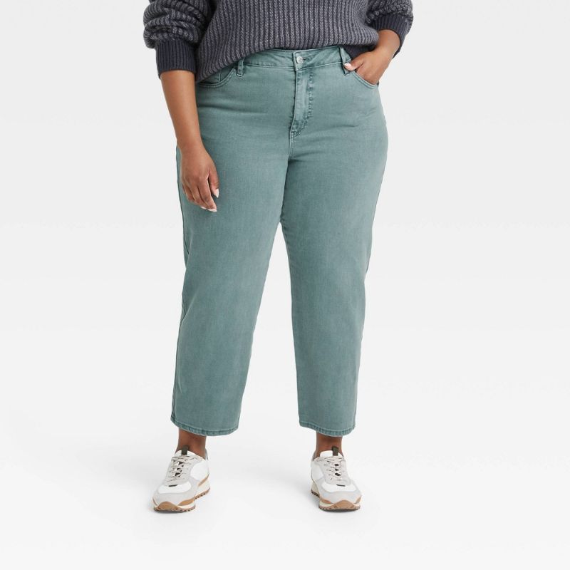 Photo 1 of Women's Plus Size High-Rise Slim Straight Pants - Ava & Viv™
SIZE: 18W