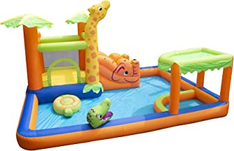 Photo 1 of BANZAI Inflatable Safari Splash Water Park, Length: 14 ft, Width: 12 ft 6 in, Height: 7 ft, Inflatable Outdoor Backyard