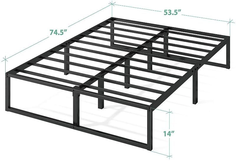 Photo 1 of Zinus Lorelai 14 Inch Metal Platform Bed Frame / Steel Slat Twin Black