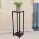 Photo 1 of 2 Tier Plant Rack Wood Metal Flower Stand Corner Tall Flower Bench Holder Indoor Black 37
