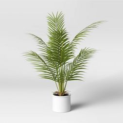 Photo 1 of 28" x 24" Artificial Palm Plant Arrangement in Pot - Threshold™

