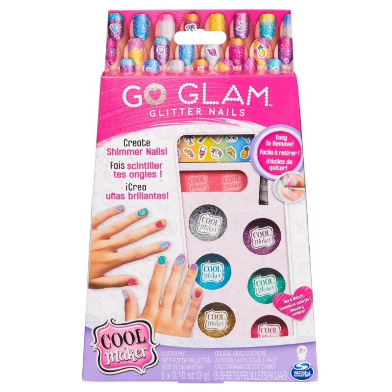 Photo 1 of Cool Maker GO GLAM Glitter Nails DIY Activity Kit for 5 Manicures for Kids Aged 8 and up
