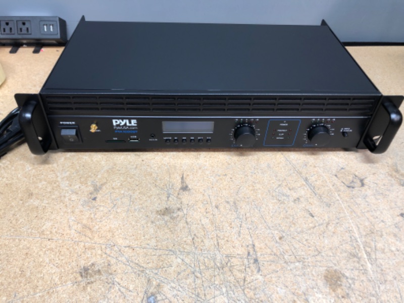 Photo 2 of 2-Channel Bluetooth Power Amplifier - 2000W Bridgeable Rack Mount Pro Audio Sound Wireless Home Stereo Receiver w/TRS XLR Input