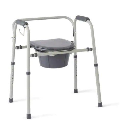 Photo 1 of 
Medline
Steel 3-in-1 Bedside Commode, Portable Toilet with Microban Antimicrobial Protection