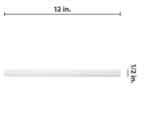 Photo 1 of 17 pack - Merola Tile
Chester Matte Bianco 1/2 in. x 12 in. Ceramic Demi-Bullnose Wall Trim Tile