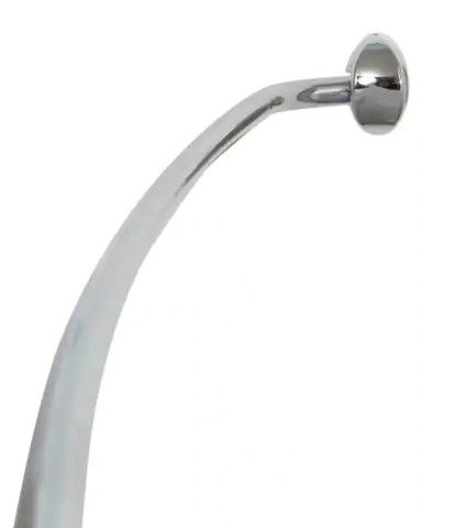 Photo 1 of 
Zenna Home
NeverRust 44 in. to 72 in. Aluminum Adjustable Curved Shower Rod in Chrome