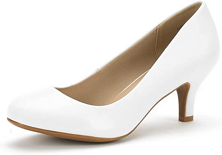 Photo 1 of DREAM PAIRS Women's Luvly Bridal Wedding Party Low Heel Pump Shoes 6 1/2 