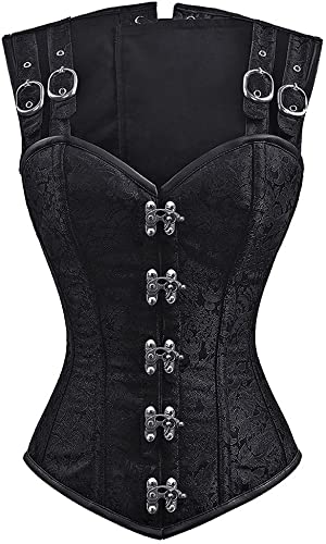 Photo 2 of Charmian Women's Gothic Steampunk Brocade Steel Boned Waist Cincher Corset Vest XXL