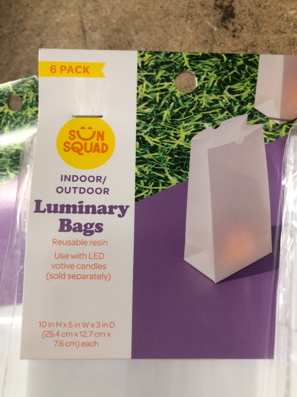 Photo 3 of 5 PACKS OF 6 Resin Luminaria Bags - Sun Squad™  (30 BAGS TOTAL)