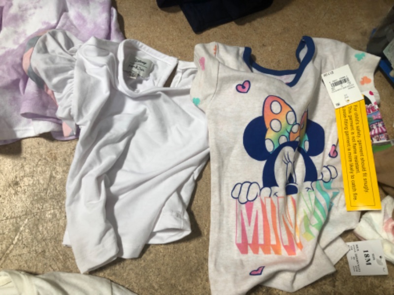 Photo 3 of *****ASSORTED BABY/TODDLER GIRL CLOTHES (8 ITEMS) 2 18M SHORTS, 1 3T SHIRT, 1 4T SHIRT, 3 5T BOTTOMS, AND 1 XSMALL T-SHIRT