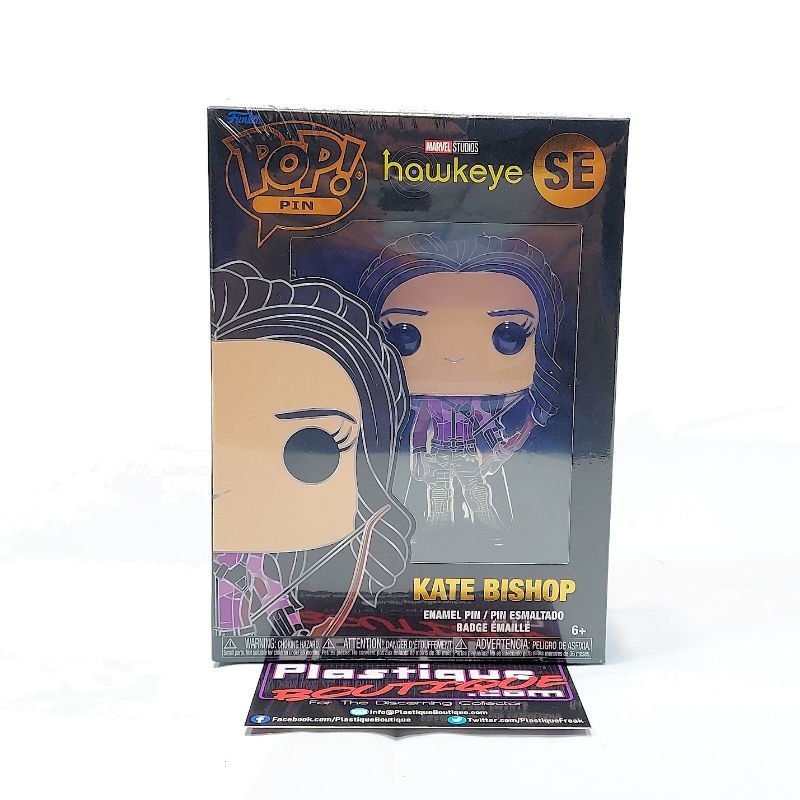 Photo 2 of 2 PACK Funko Pop! Pin: Star Wars Mandalorian FENNEC SHAND SE SG AND Funko Pop Pin Marvel Kate Bishop SE NEW SEALED ENAMAL GLOW in DARK HAWKEYE GID