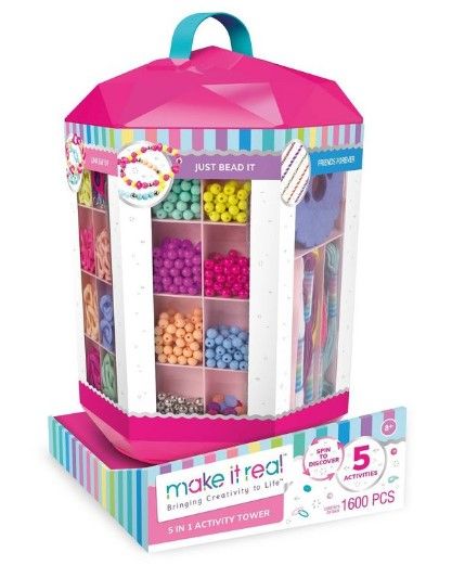 Photo 2 of (2 ITEM BUNDLE) Make It Real 5-in-1 Activity Tower AND Fashion Angels Unicorn Magic Hair Chox Glitter Hair Kit | Michaels