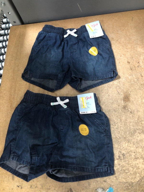 Photo 2 of 2 PACK YOUTH GirLs' Pu-on Jean Shorts - Cat & Jack™ SIZE YOUTH MEDIUM 7/8