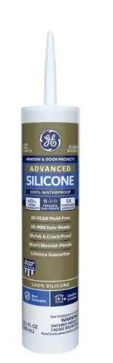 Photo 1 of (2 pack) GE Advanced Silicone 2 10.1 oz. Clear Exterior/Interior Window and Door Sealant