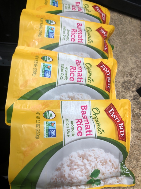 Photo 2 of ***4 PACK, EXP: 03/2022*** Tasty Bite, Organic Basmati Rice, 8.8 Oz