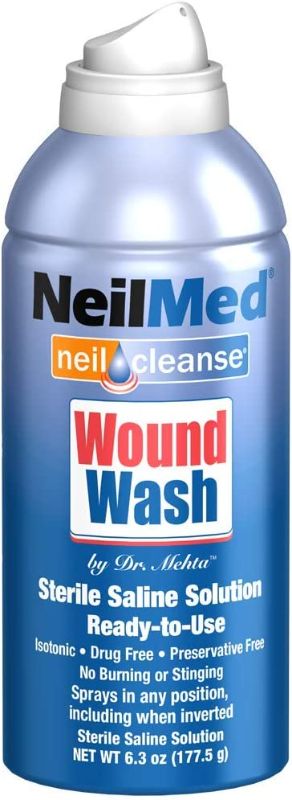 Photo 1 of ***3 Pack*** NeilMed Cleanse Sterile Saline Wound Wash, 6 Ounce