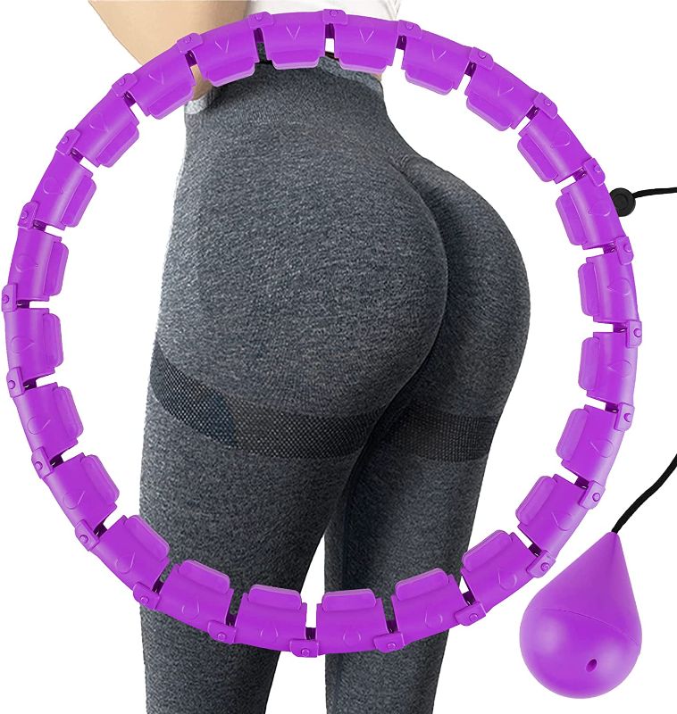 Photo 1 of Gyothrig Smart Exercise Weighted Hula Hoop for Adults Weight Loss Fitness Hula Hoops Smart 24 Sections Detachable Adjustable Hoola Hoop