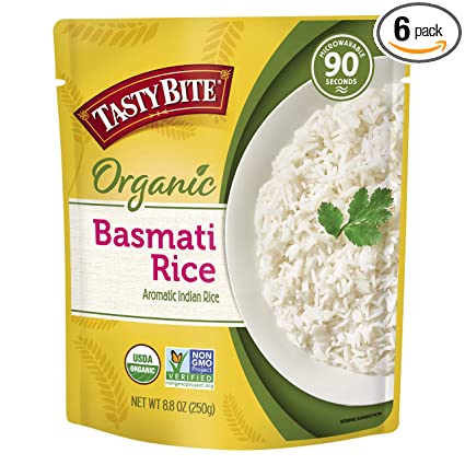 Photo 1 of Best By 03/2022 - Tasty Bite Organic Basmati Rice, Microwaveable Cooked Rice, 8.8 Ounce (Pack of 3)