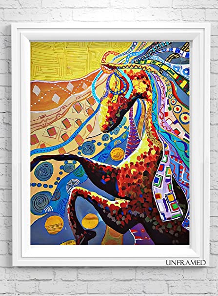 Photo 1 of 2 Packs of Haroloen Lucky Horse Animal Painting, Wall Art For Living Room Wall Decor. 8 X10 ins UNFRAMED