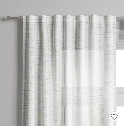 Photo 1 of 1pc Light Filtering Striation Herringbone Window Curtain Panel - Project 62™

