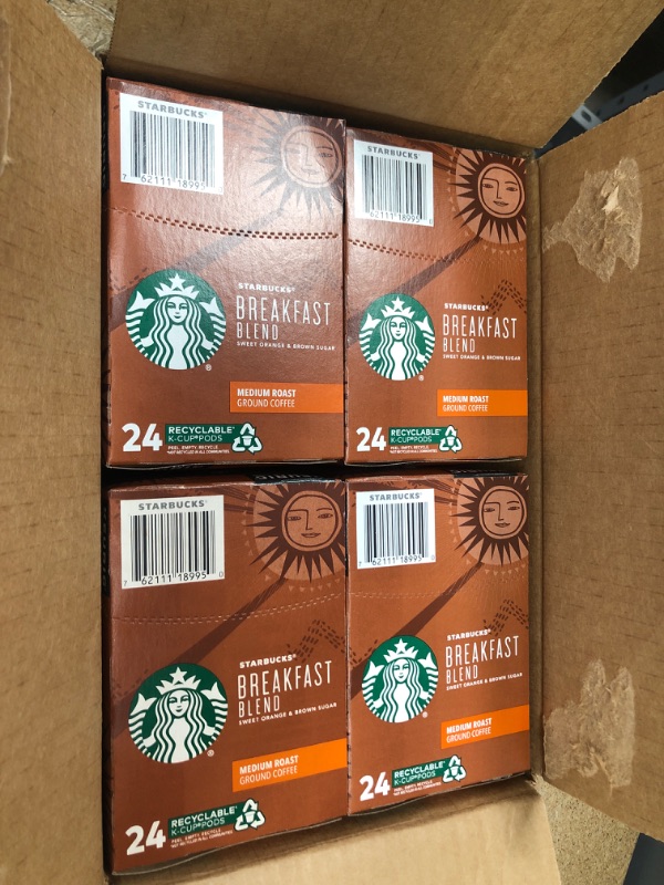 Photo 3 of ***EXP 06/30/2022*** 4 Pack Starbucks Breakfast Blend Medium Roast Single Cup Coffee for Keurig Brewers, 24 Count